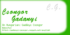 csongor gadanyi business card